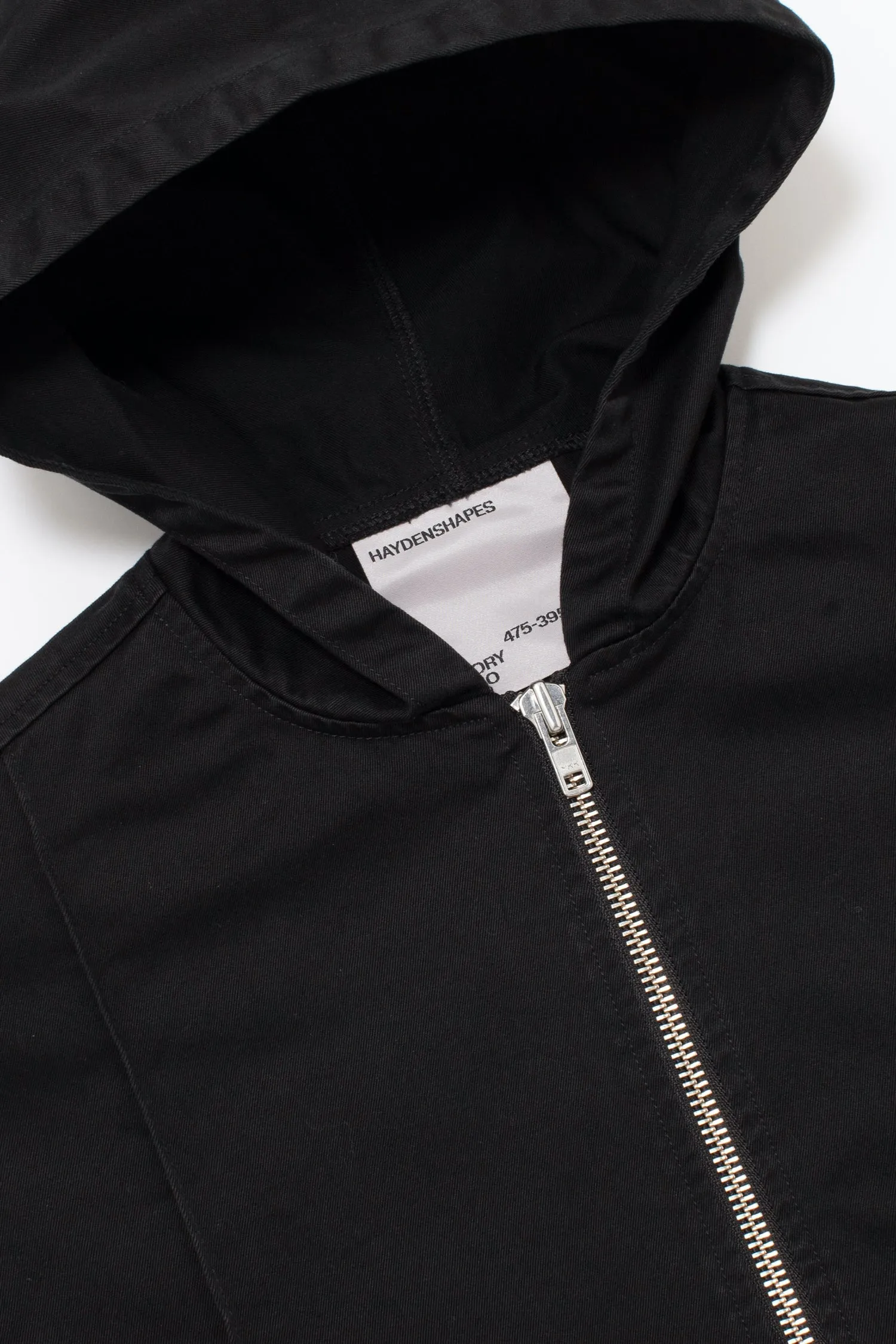 Lamination Hooded Jacket - Black