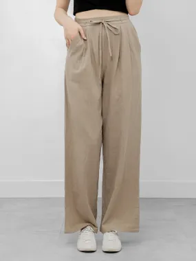 Laurie Cotton Linen Tie Waist Pants