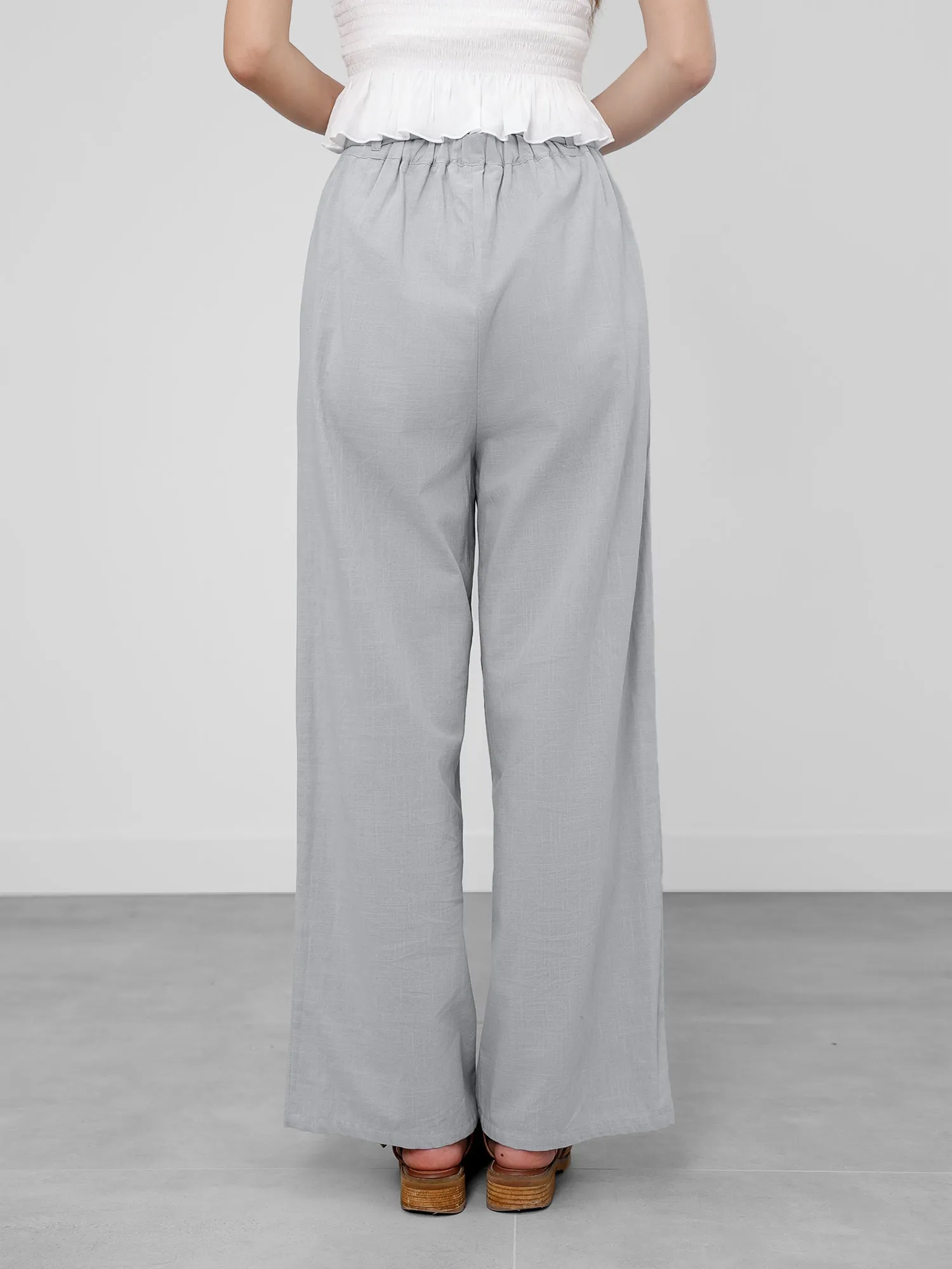 Laurie Cotton Linen Tie Waist Pants