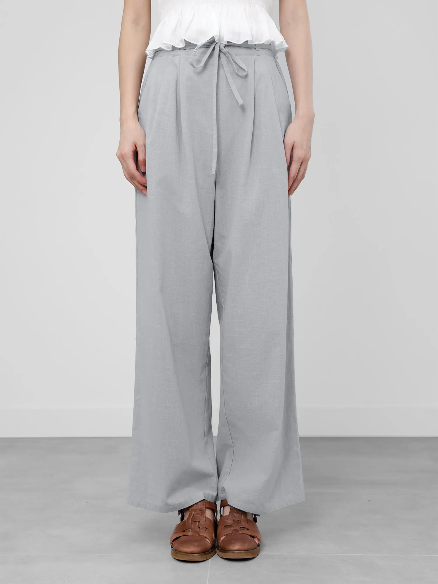 Laurie Cotton Linen Tie Waist Pants