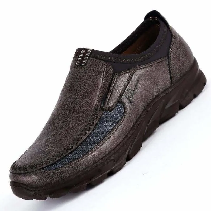 Leather loafers slip-on