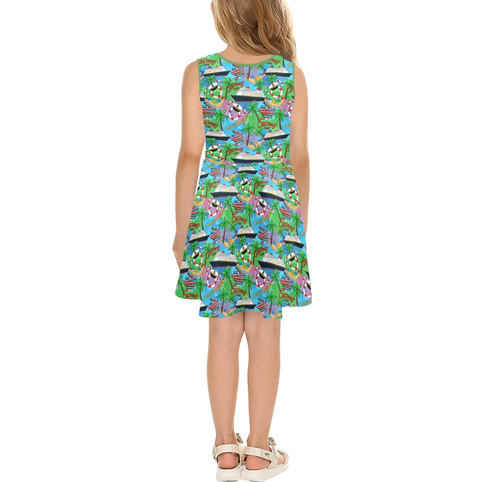 Let's Cruise Girls' Sleeveless Sundress