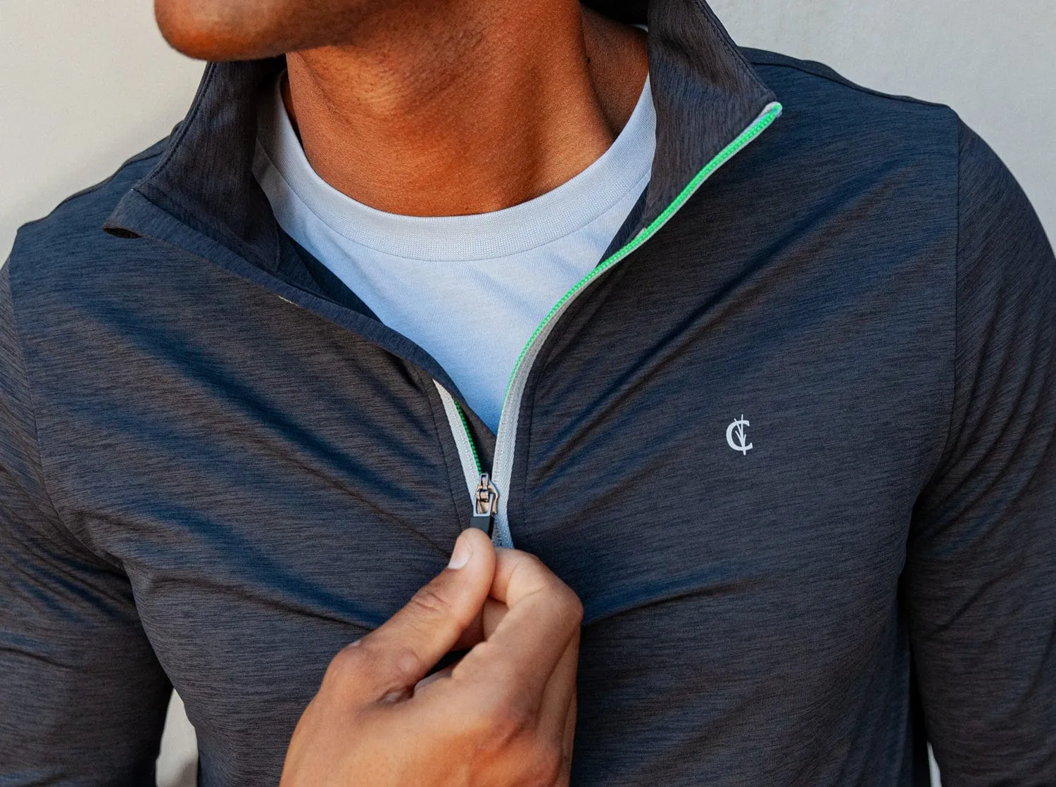 Lightweight Performance Pullover - Heather Black