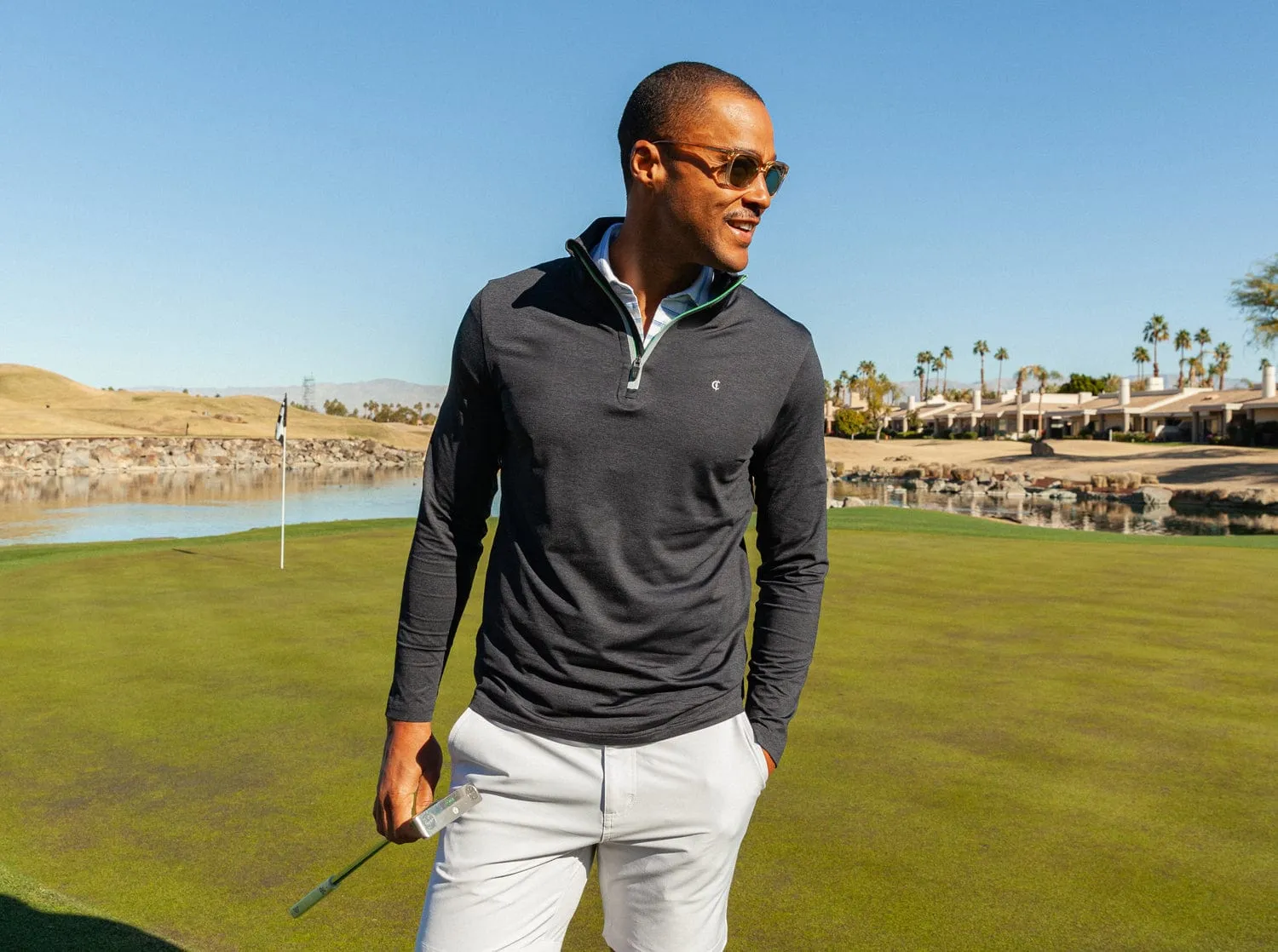 Lightweight Performance Pullover - Heather Black