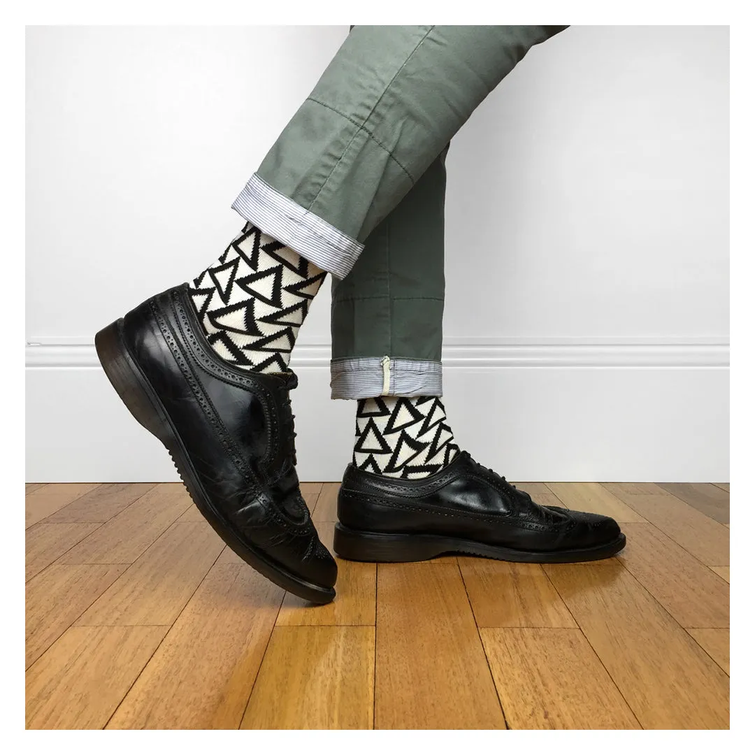 Madder Socks - Walk This Way - Putty / Black