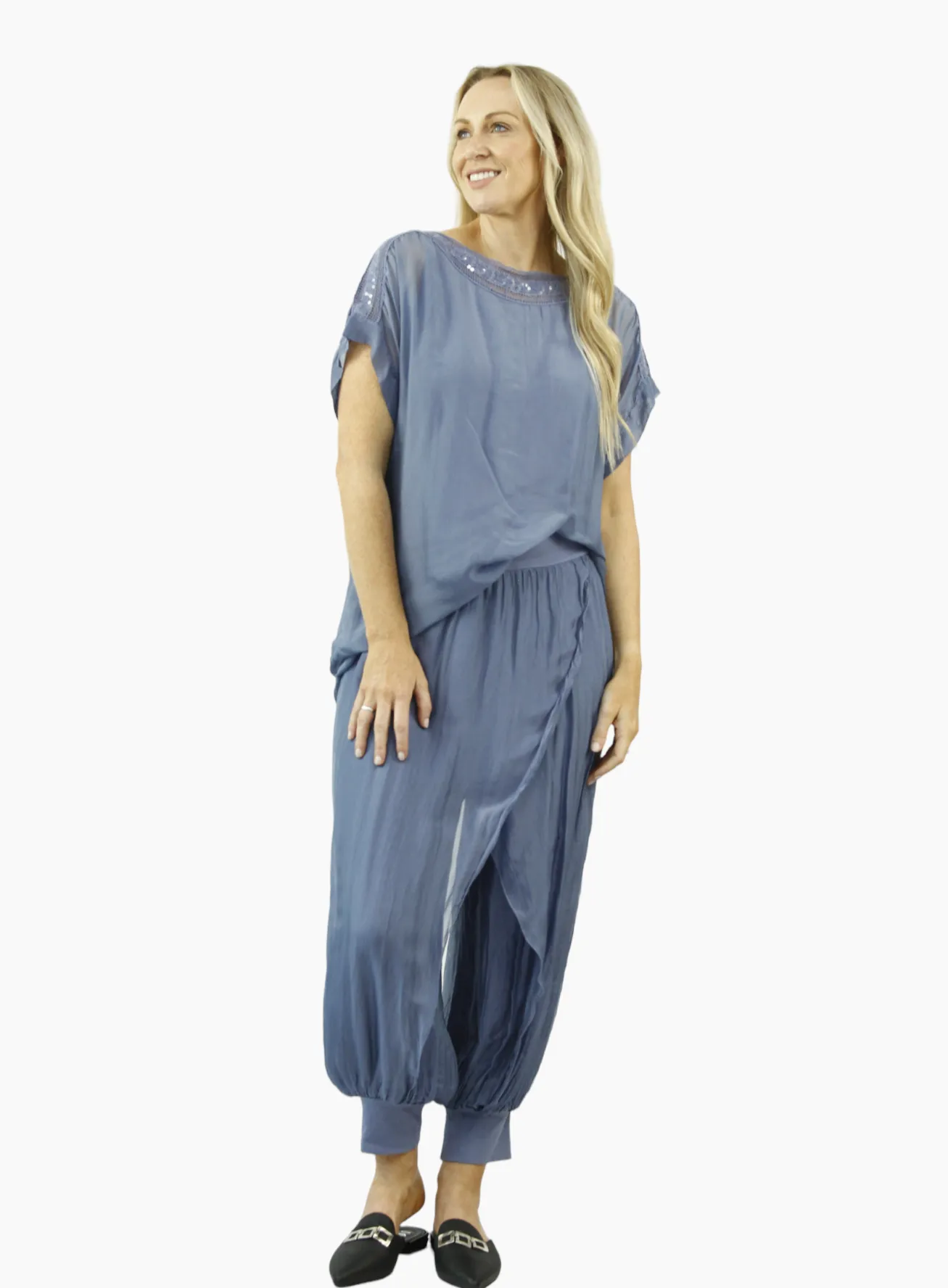 MAEVE HAREN Silk top and pant set