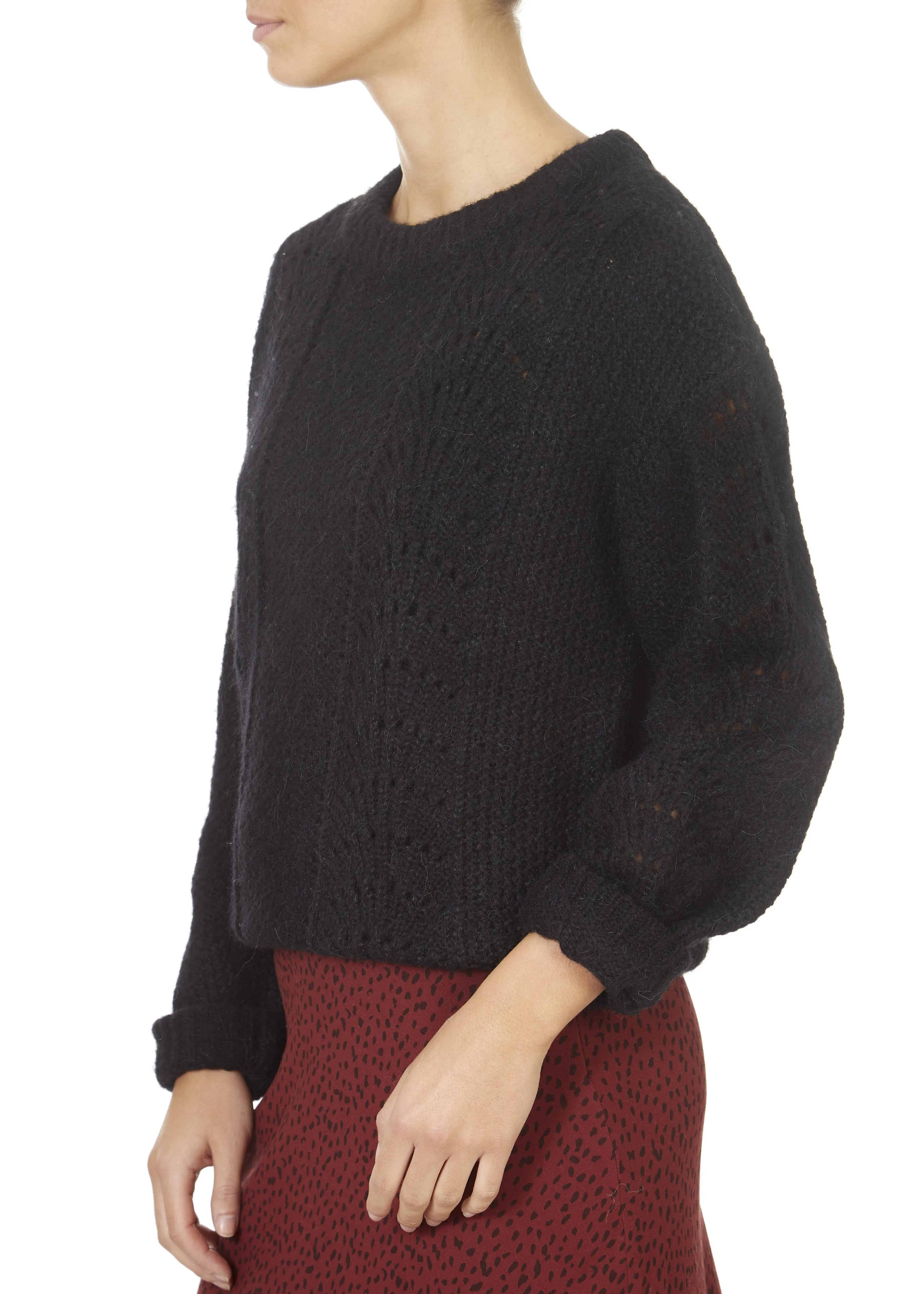 'Mara' Knitted Black Jumper