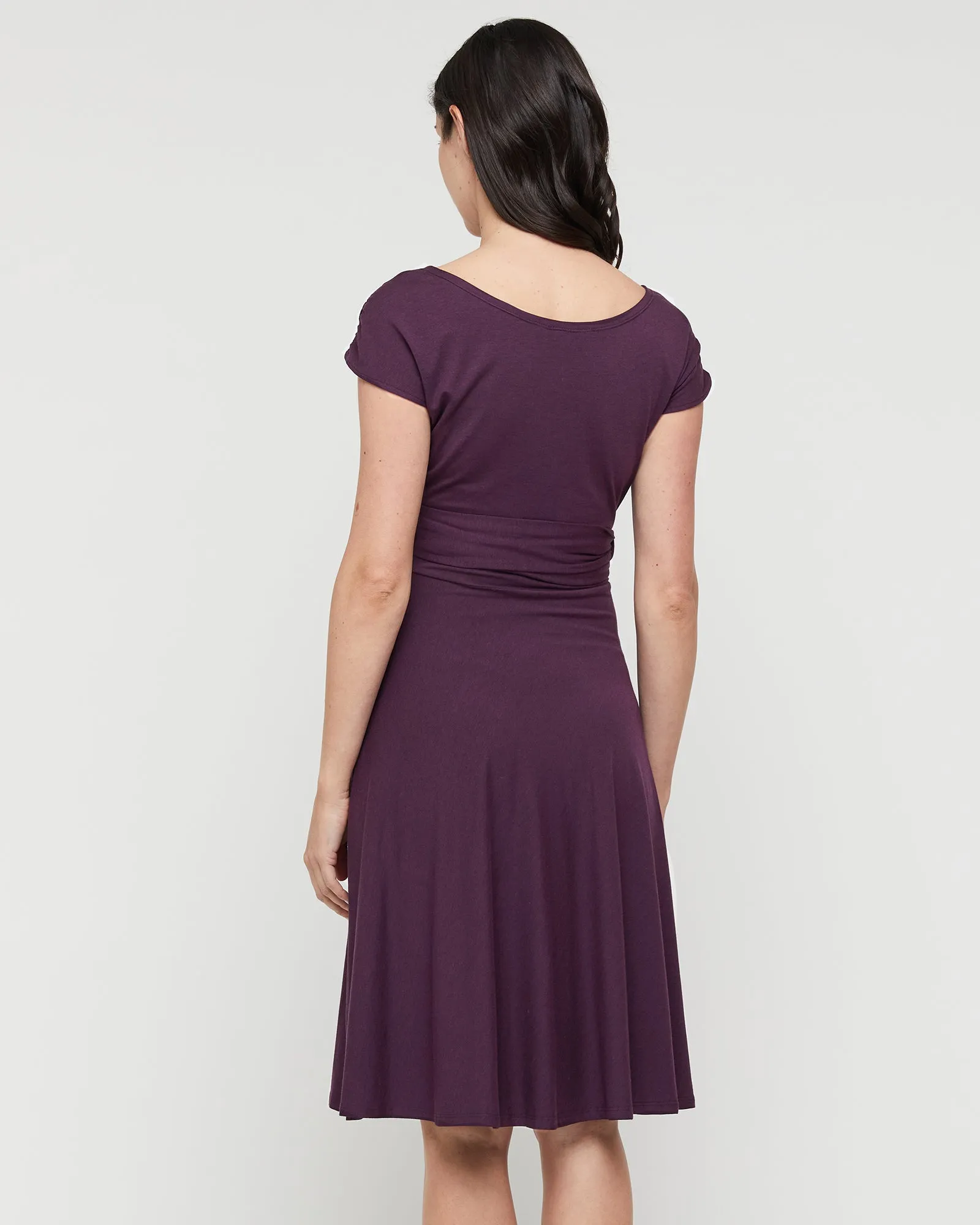 Maternity Wrap Dress - Plum