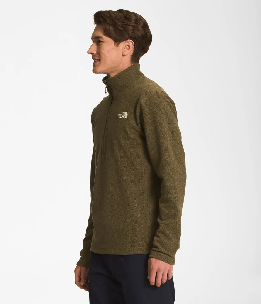 Men's Textured Cap Rock 1/4 Zip in Military Olive by The North Face