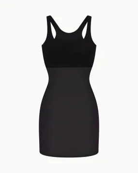 Mesh Swim Mini Dress | Black