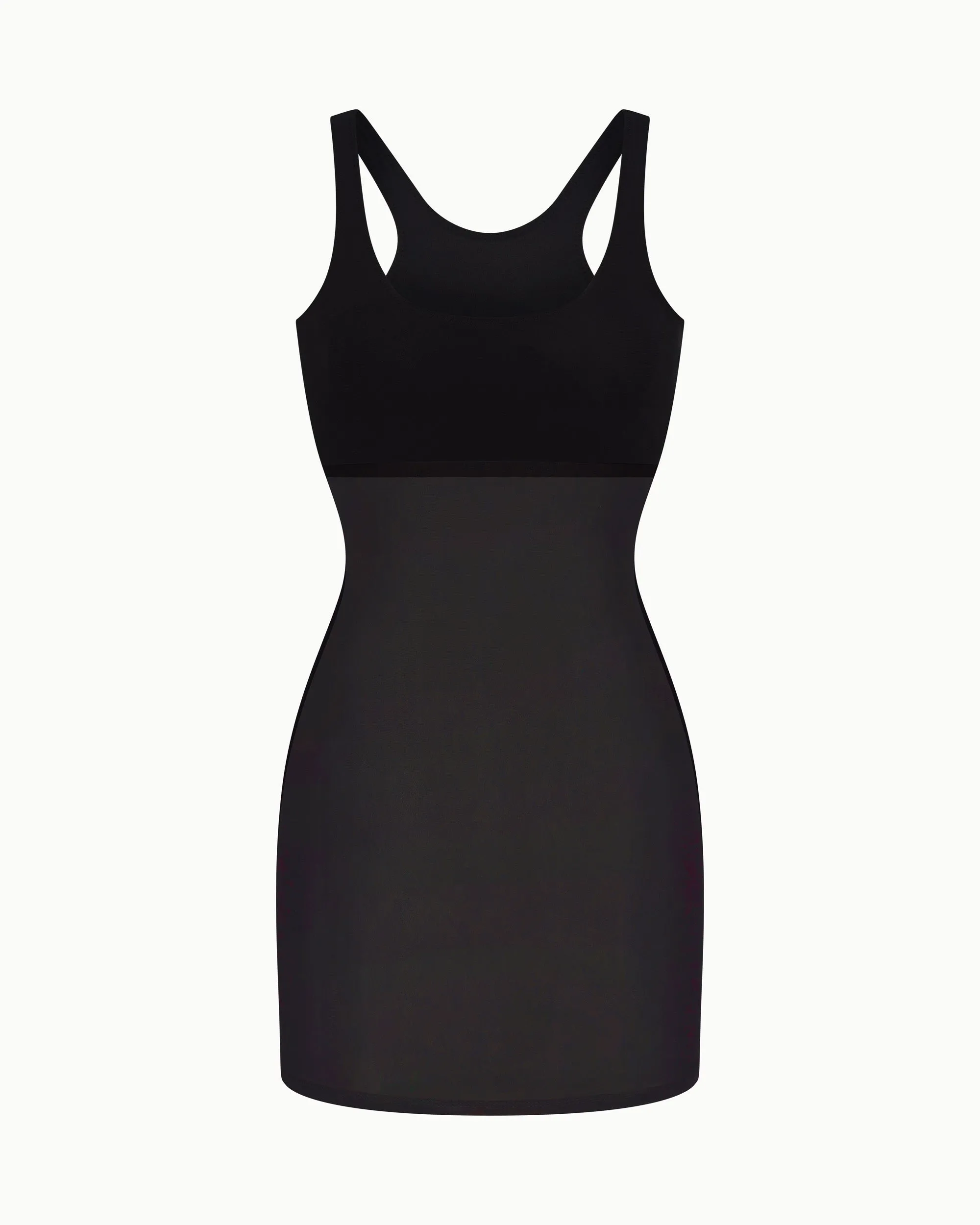 Mesh Swim Mini Dress | Black