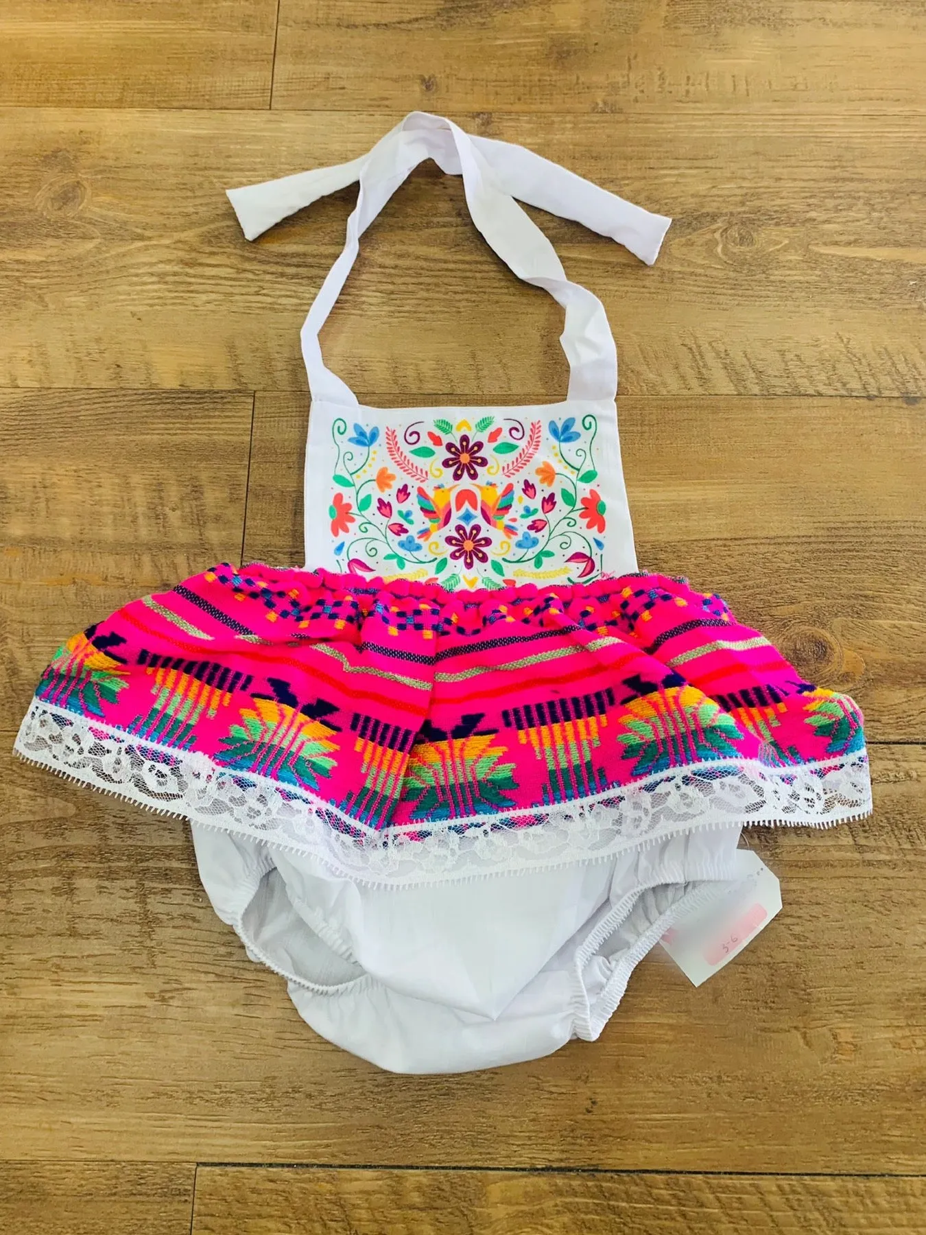 Mexican Romper Hummingbird Pink