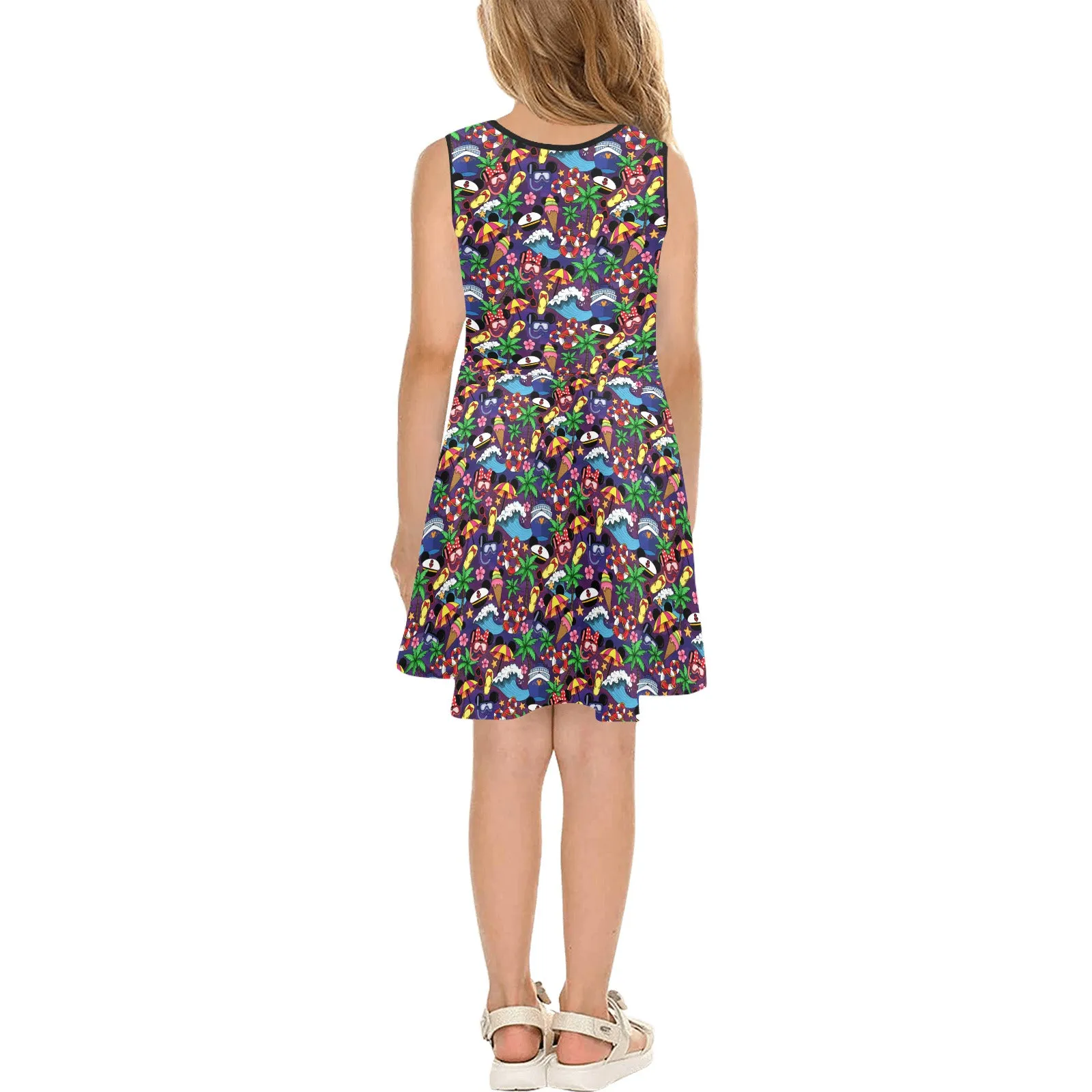 Mickey And Minnie Cruise Girls' Sleeveless Sundress