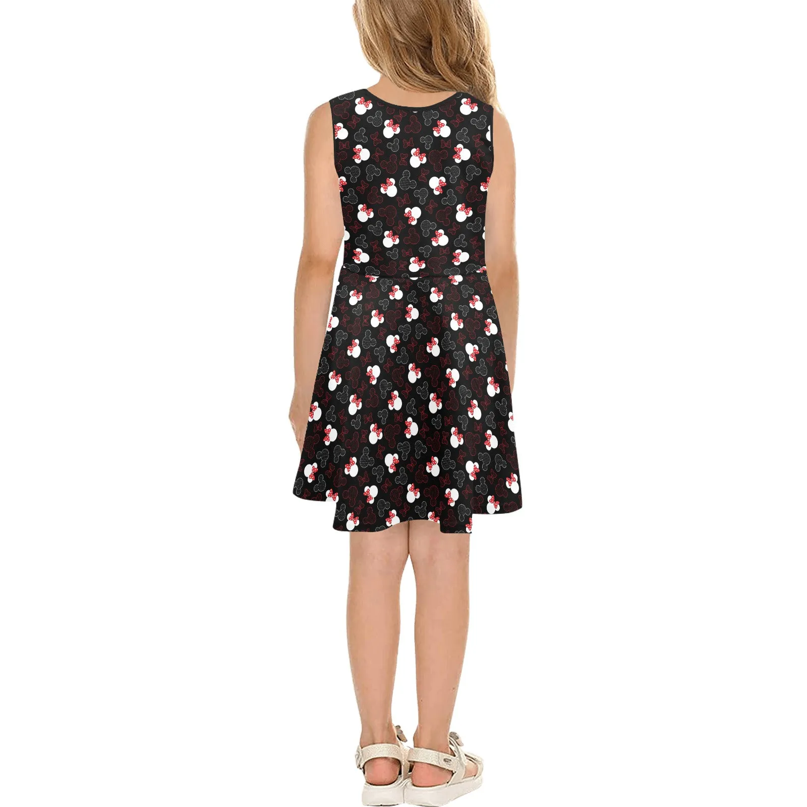 Mickey And Minnie Dots Girls' Sleeveless Sundress