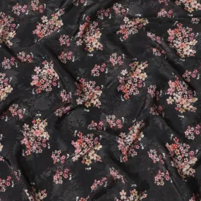 Midnight Sakura Viscose Crepe Fabric, 110cm Wide â€“ Ethereal Floral Delicacy-D18399