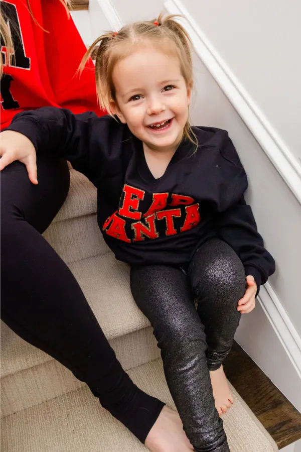 MINI KIDS DEAR SANTA BLACK PULLOVER