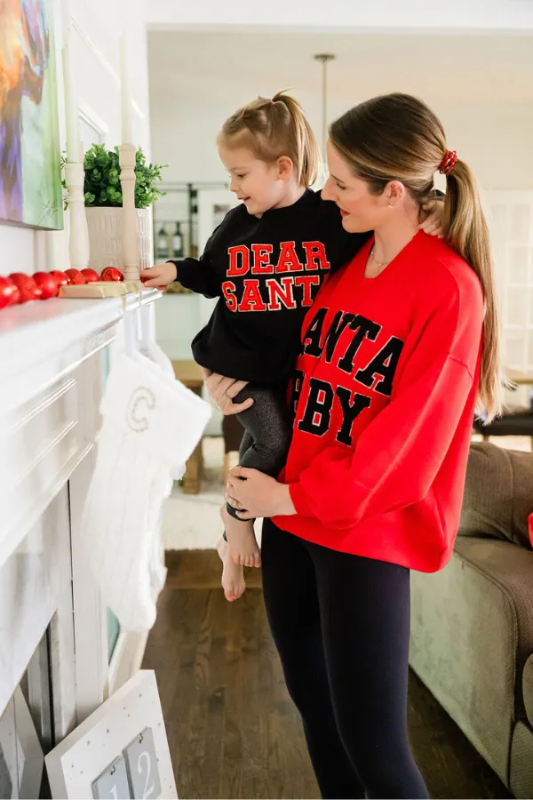 MINI KIDS DEAR SANTA BLACK PULLOVER