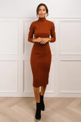 Miriam Sweater Dress in Rust - FINAL SALE