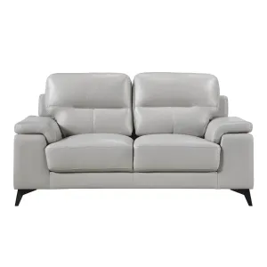 Modern Leather Love Seat with Plush Seating