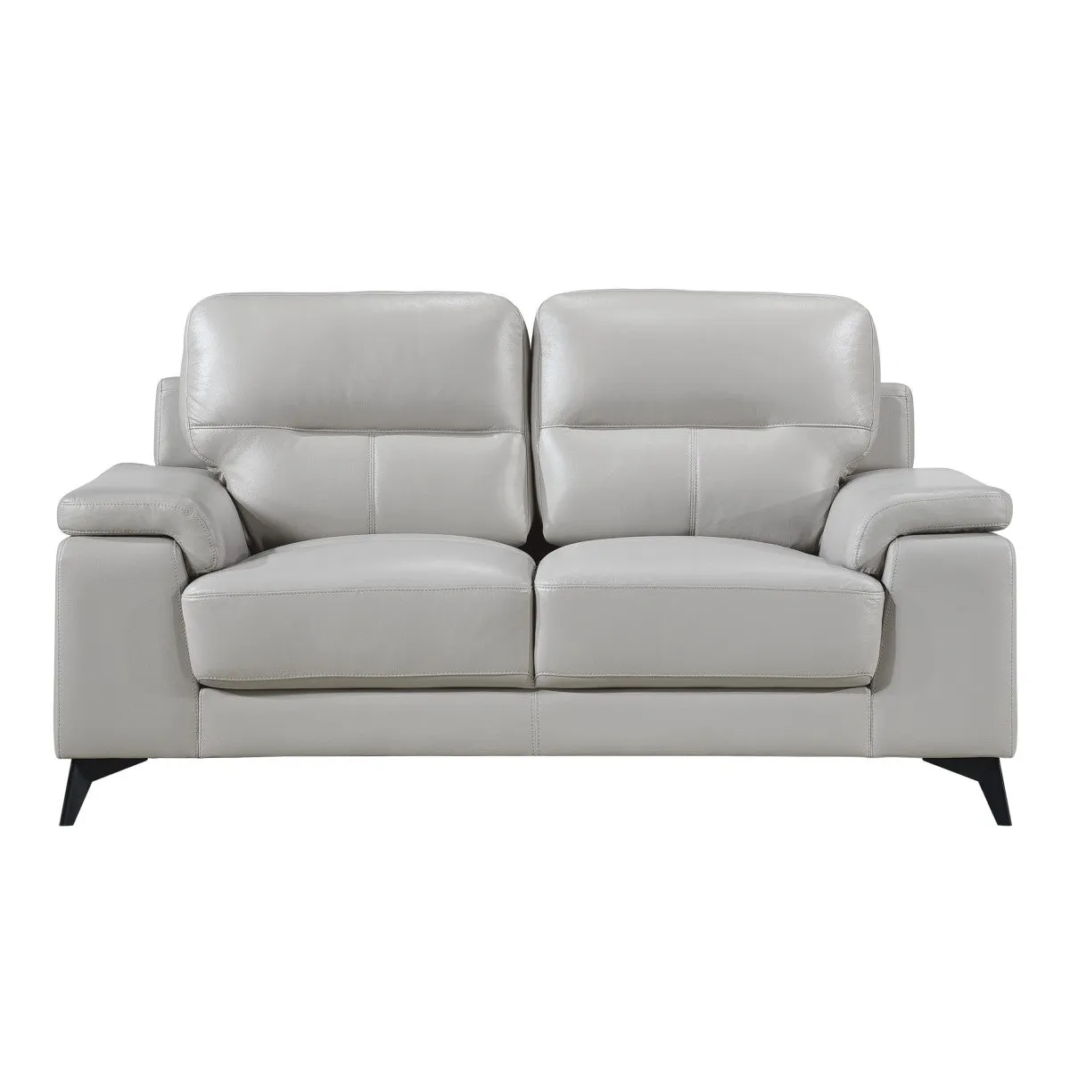 Modern Leather Love Seat with Plush Seating