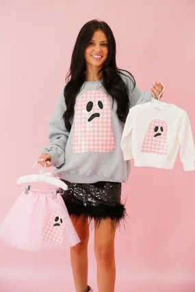 MOM   MINI KIDS GIRLY GHOST PULLOVER