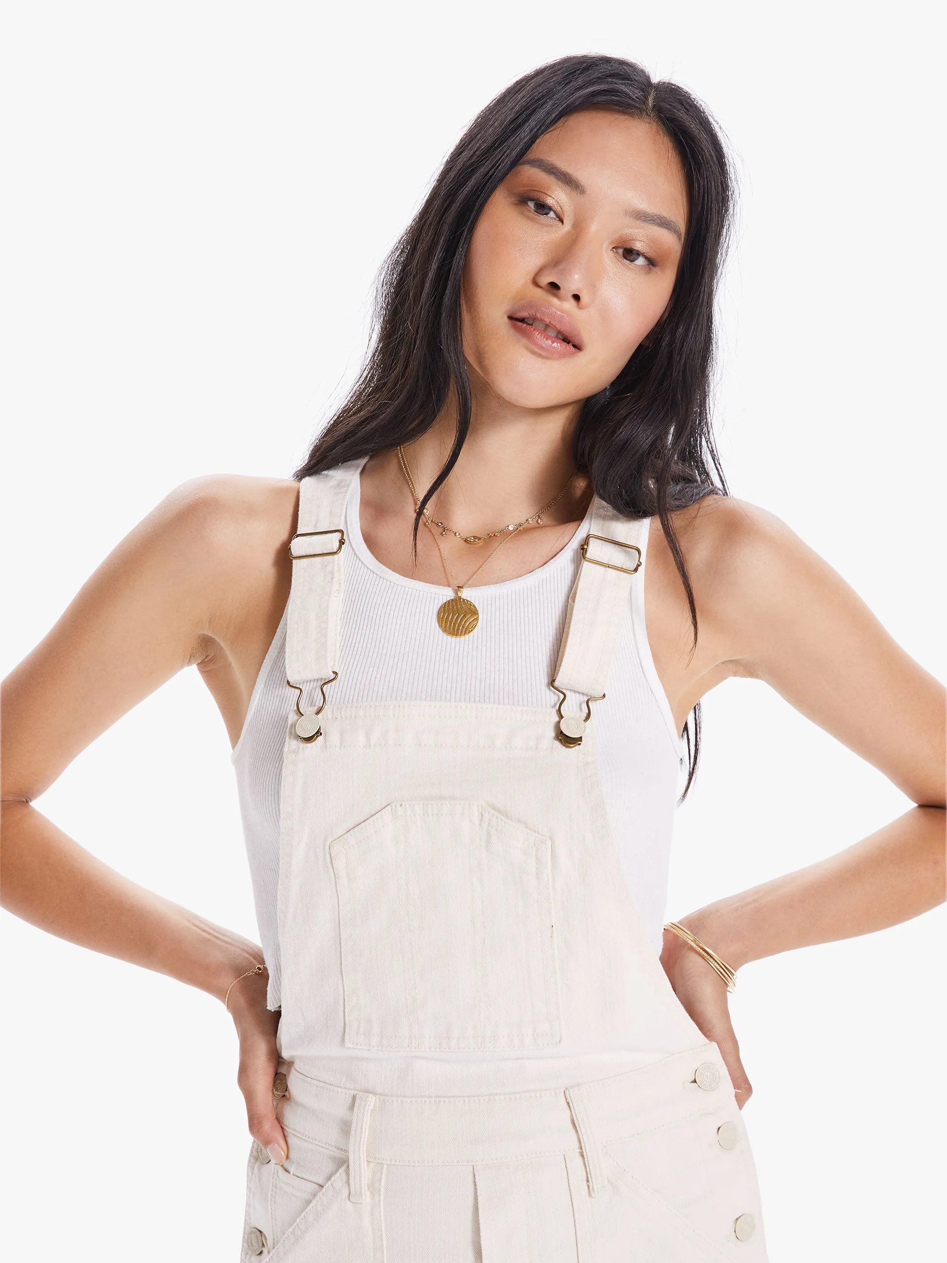 Mother - The Patch Pocket Overall Ankle in Act Natural