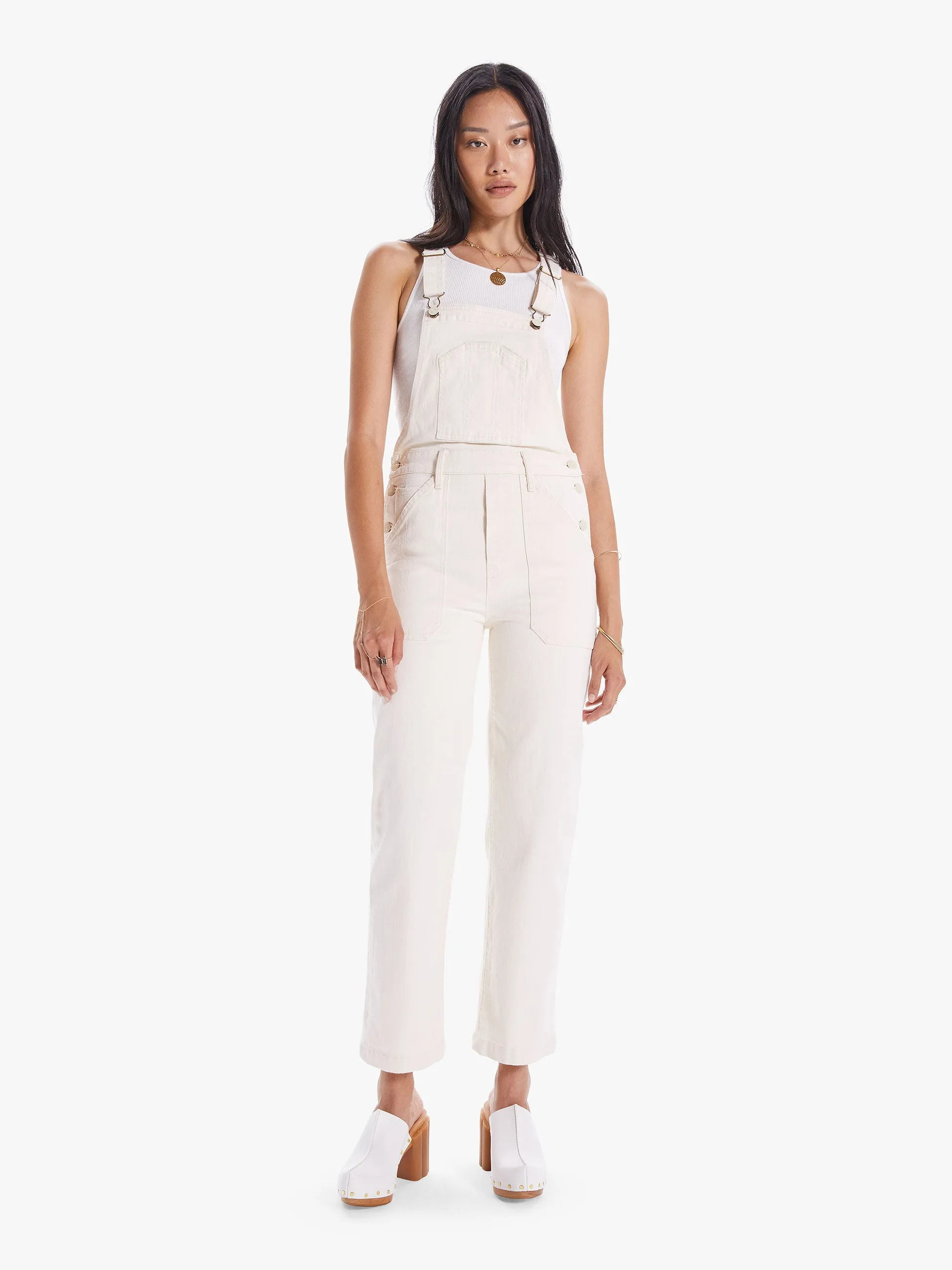 Mother - The Patch Pocket Overall Ankle in Act Natural