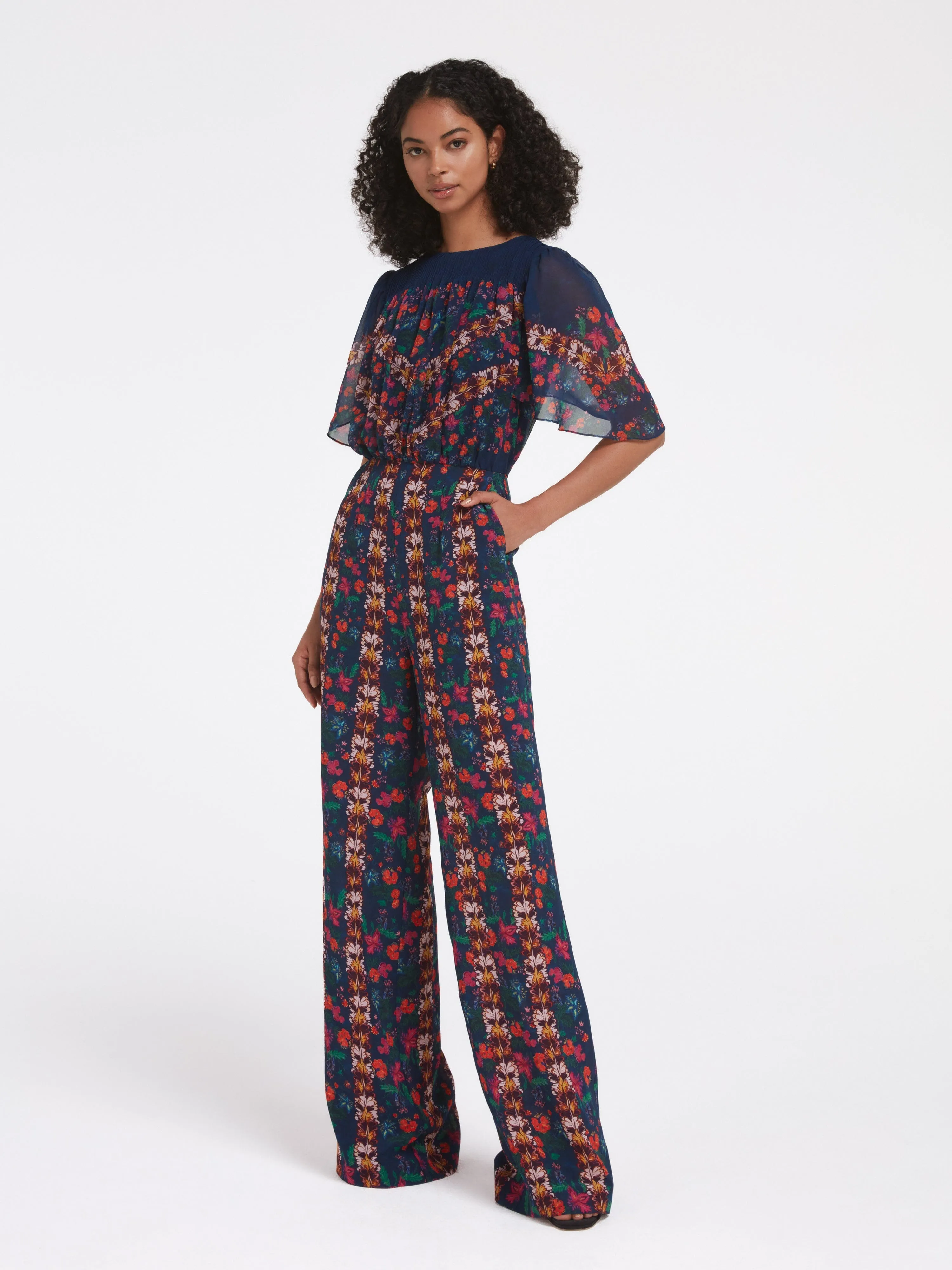 Nara Jumpsuit in Flori Stripe