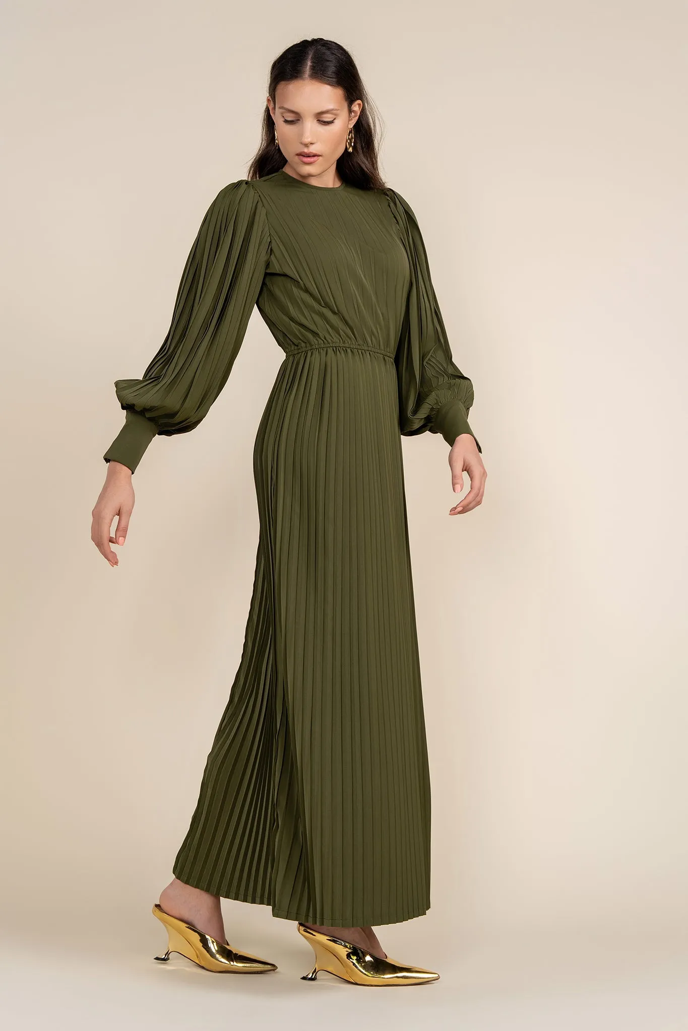 Noire Dress in Thyme