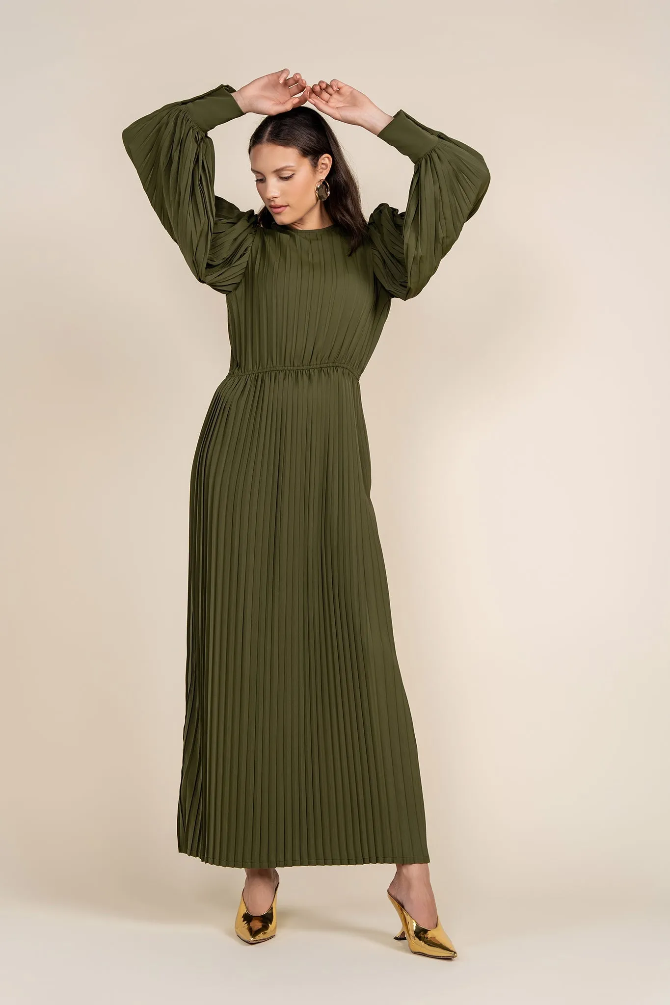 Noire Dress in Thyme