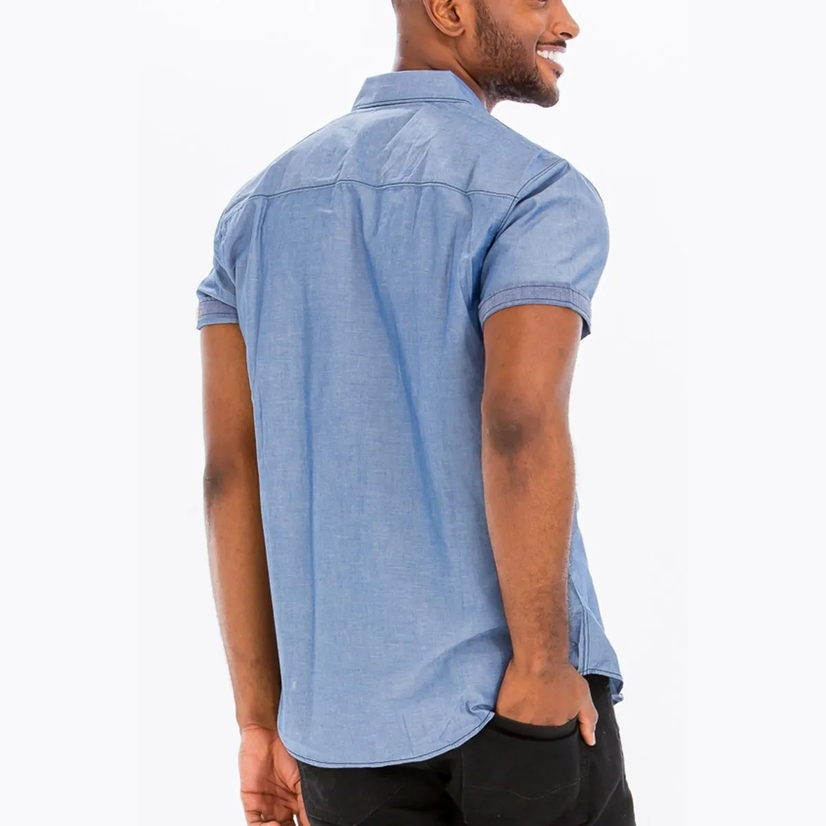 Ocean Outline Stitch Short Sleeve Shirt