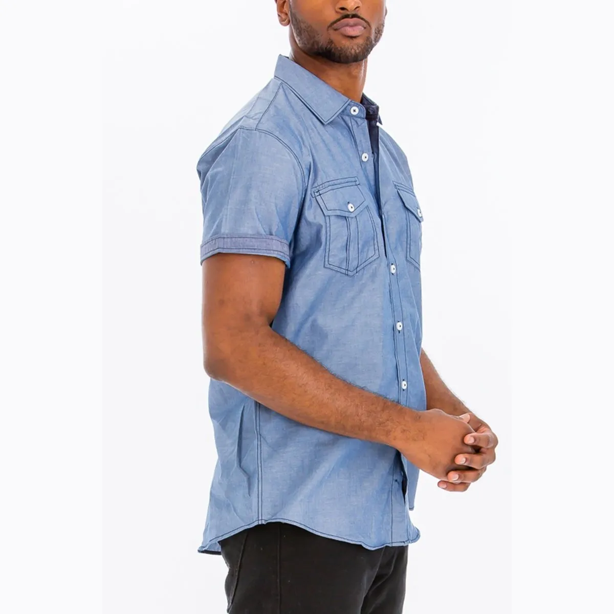 Ocean Outline Stitch Short Sleeve Shirt