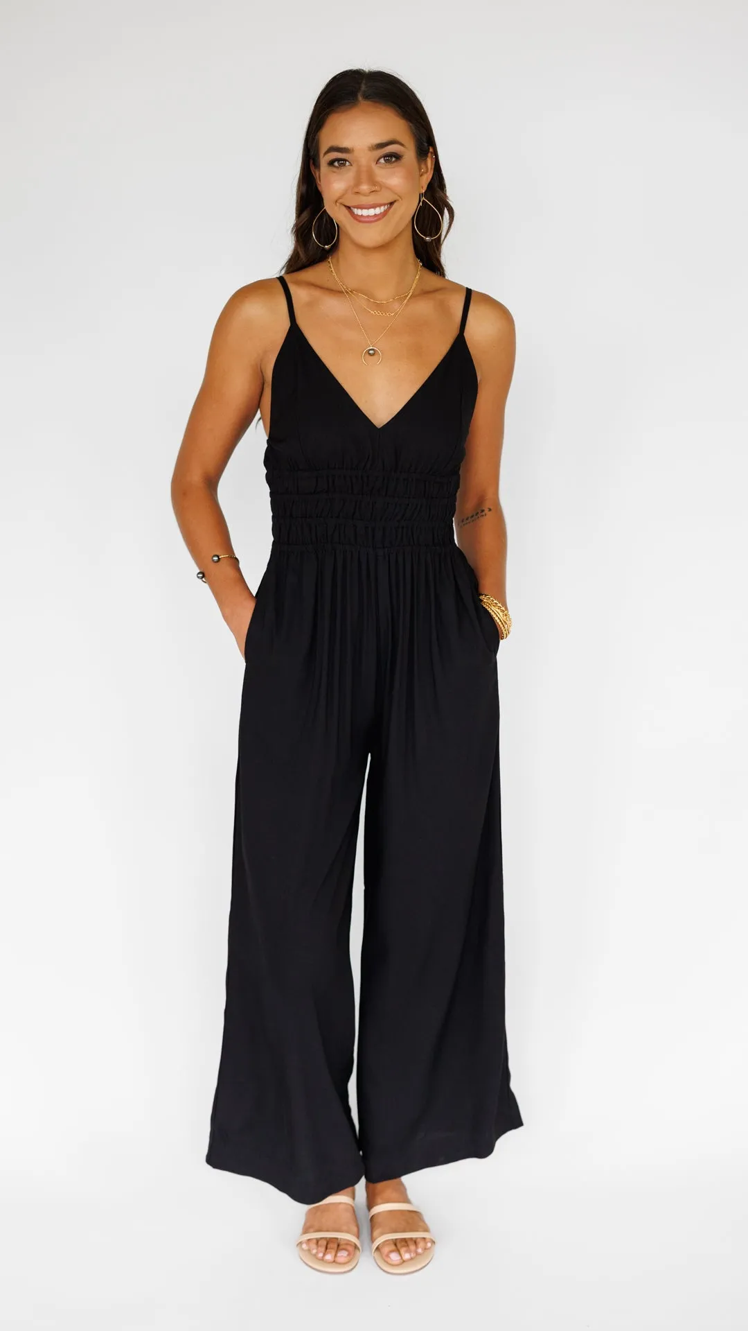 Opal Jumpsuit / Solid Black