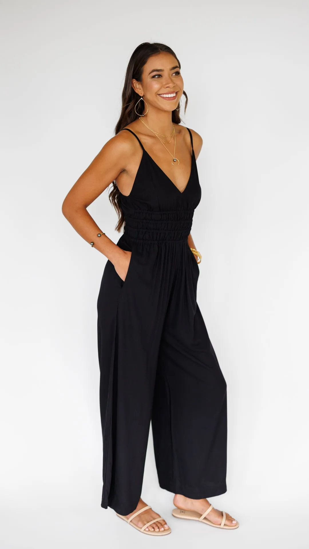 Opal Jumpsuit / Solid Black