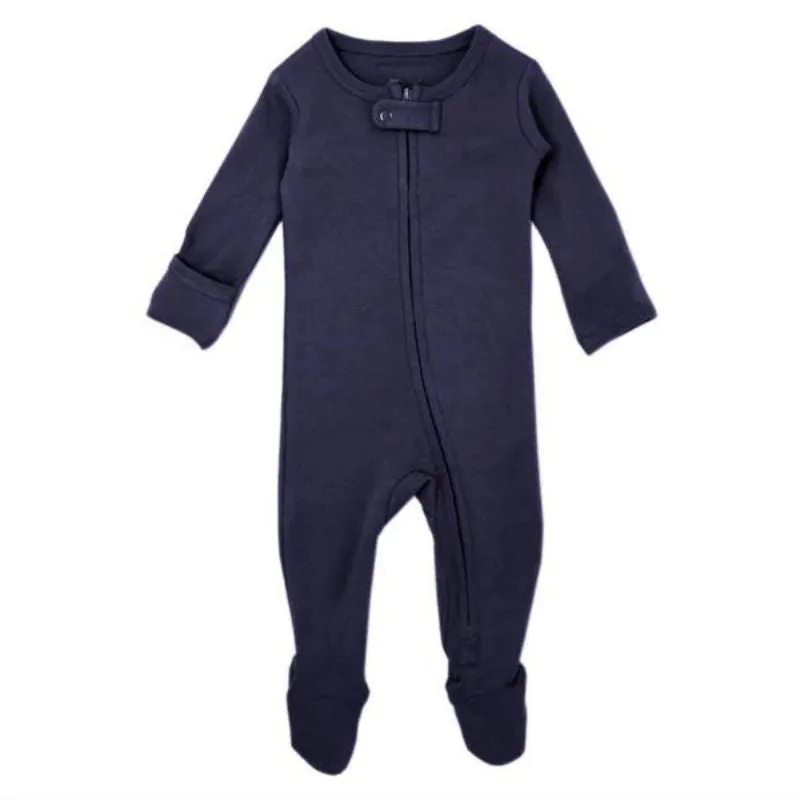 Organic 2-Way Zipper Baby Footie