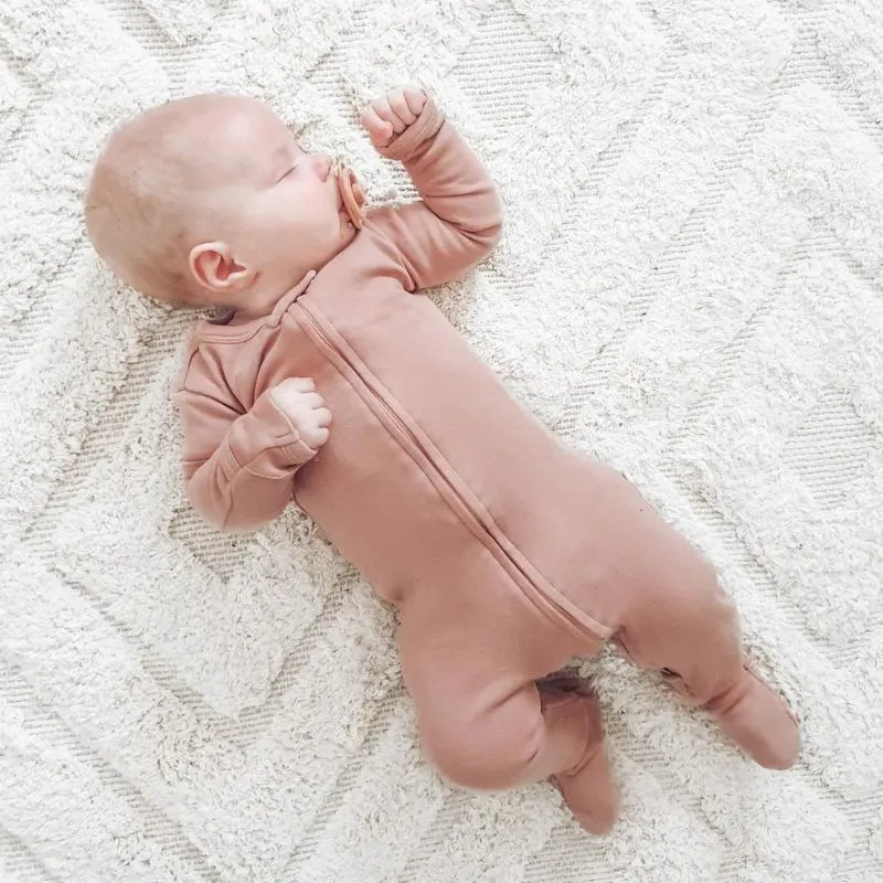 Organic 2-Way Zipper Baby Footie