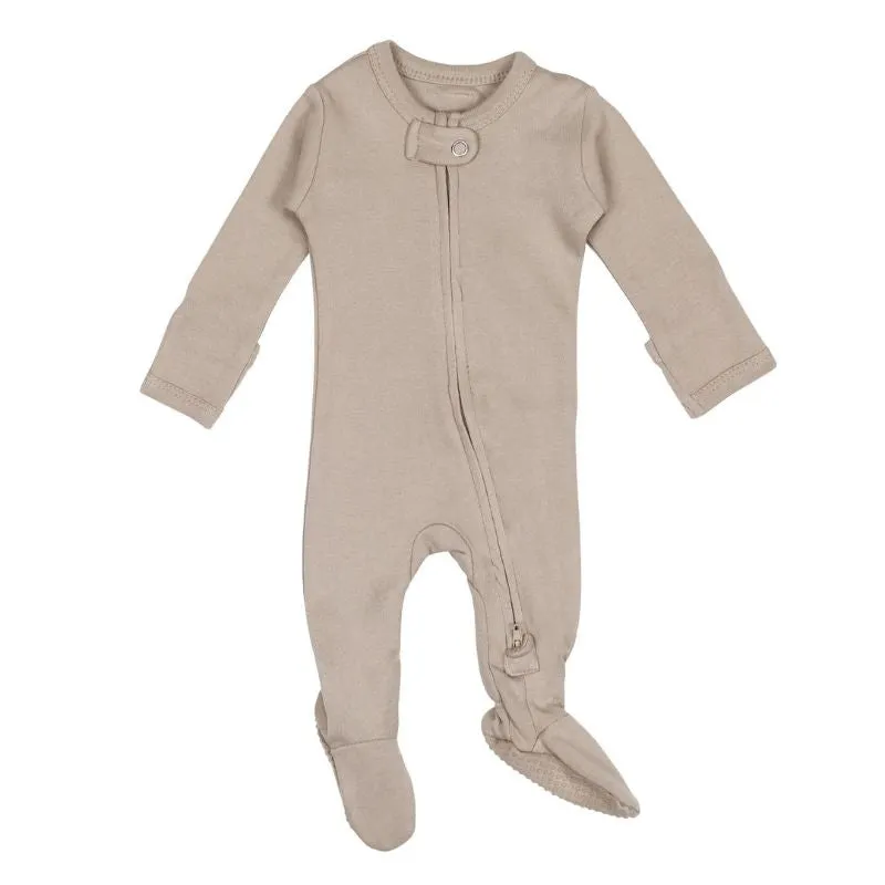 Organic 2-Way Zipper Baby Footie