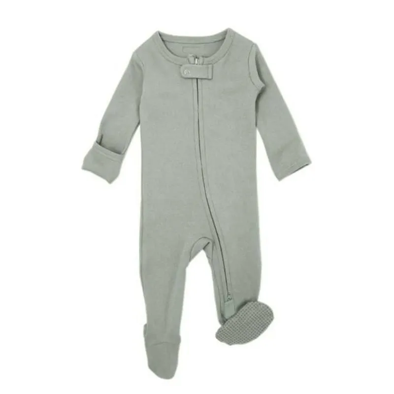 Organic 2-Way Zipper Baby Footie