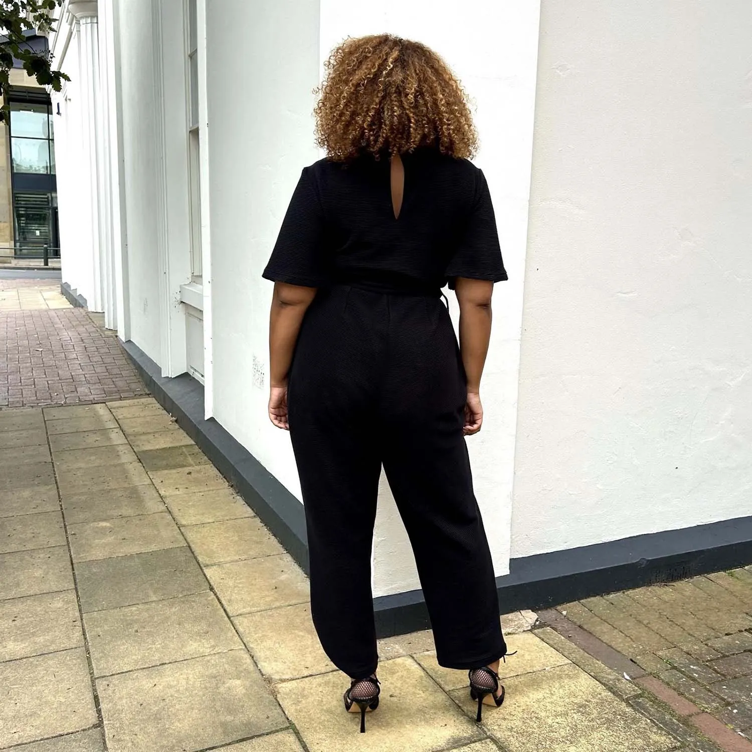 Ottoman Wrap Jumpsuit - Black