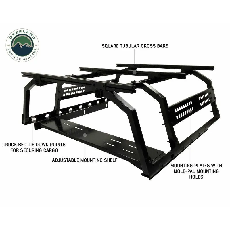 Overland Vehicle Systems Discovery Rack - Mid Size Truck Short Bed Application