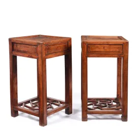 Pair Of Chinese Flower Stand From Jiangsu - 19thC