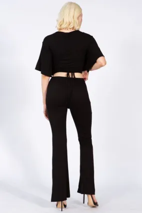 Pants with straps to tie around the waist