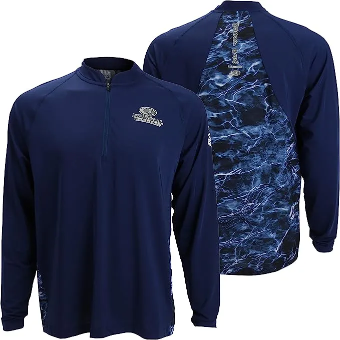 PARAMOUNT EAG Elite Mossy Oak Elements Quarter Zip Performance Long Sleeve Pullover