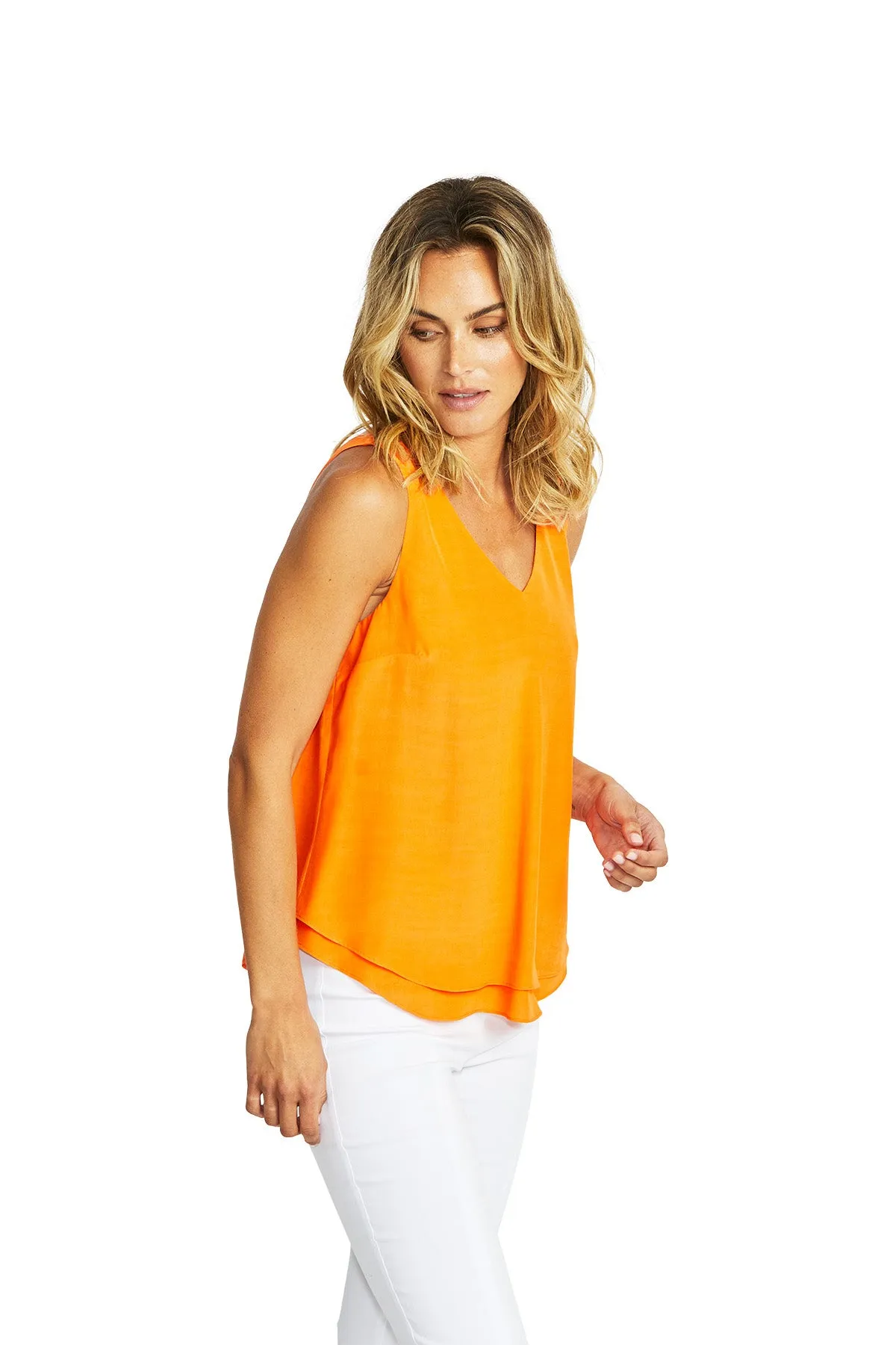 Ping Pong Alice V-Neck Camisole - Jaffa