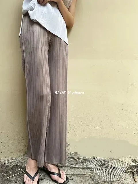 Pleated New Color High Waist Elegant Casual Classic Ankle-Length Pants