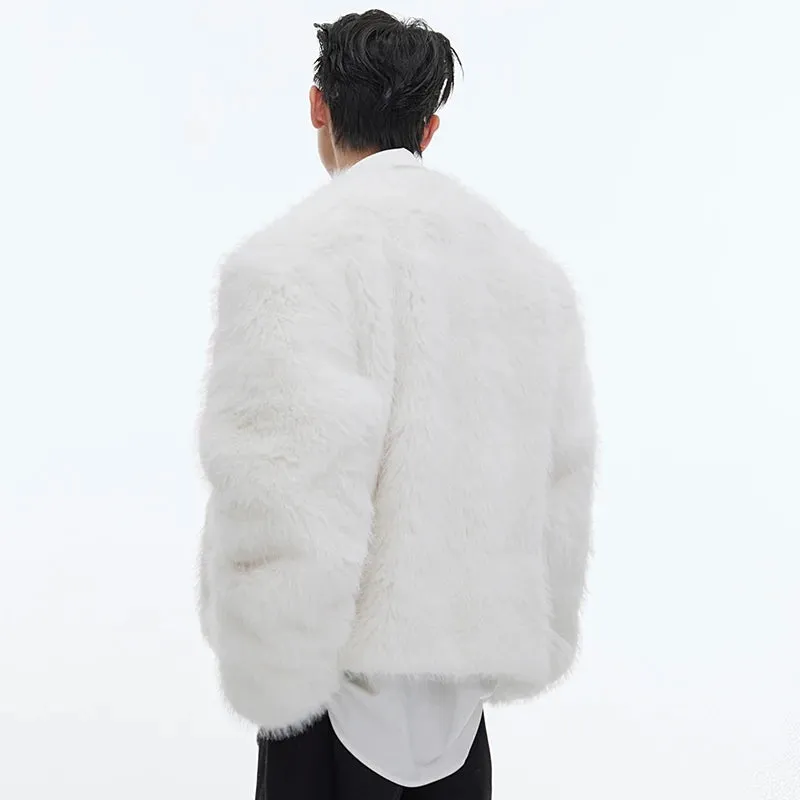 Plush Mink-Like Hair Fur Jacket