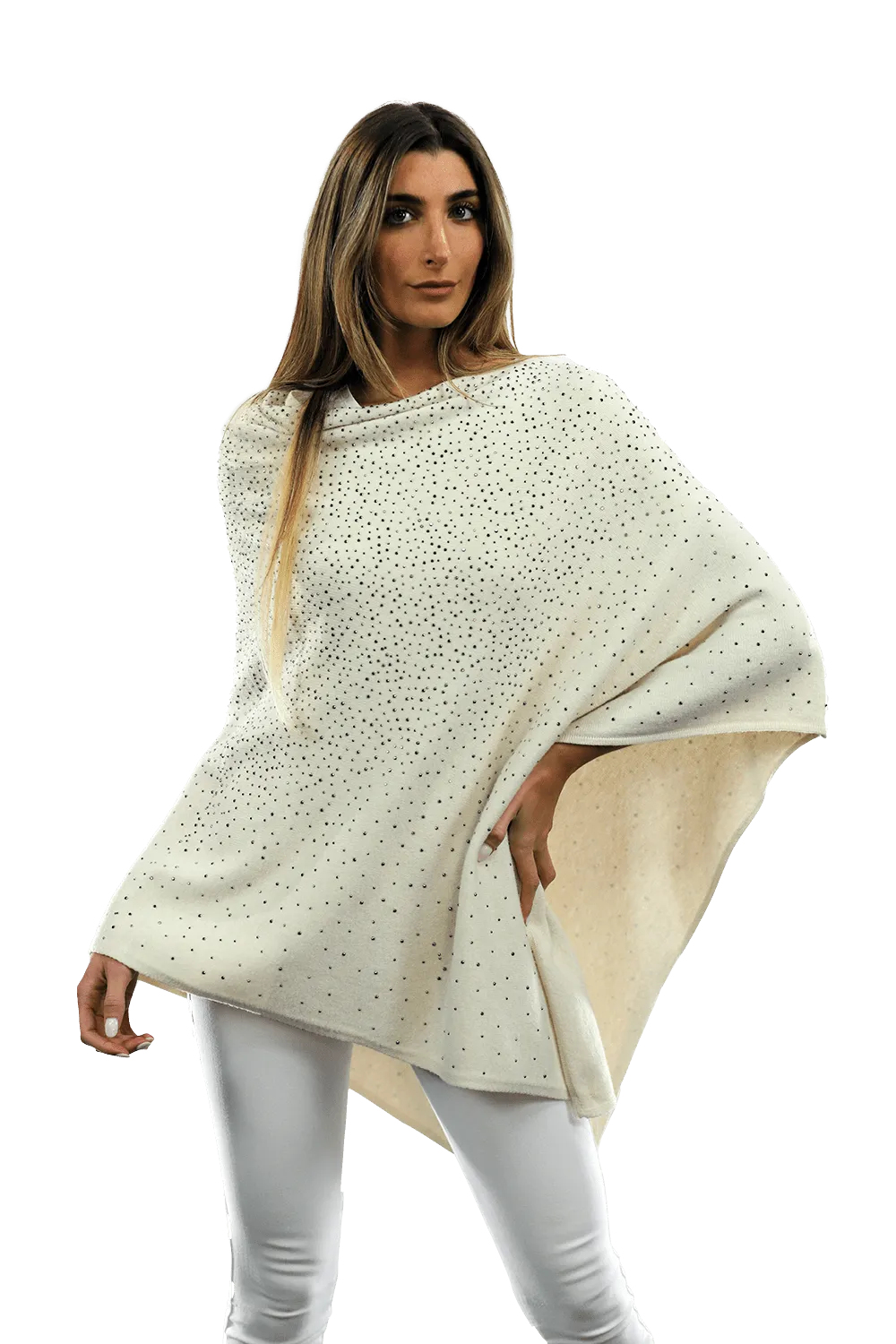 Poncho with Embellishments all Around