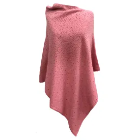 Poncho With Embellishments - Dusty Rose