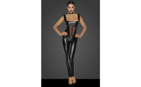 Power Wetlook Overall w Tulle Panel