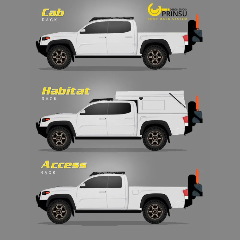 Prinsu Double Cab Roof Rack for Tacoma (2005-2023)